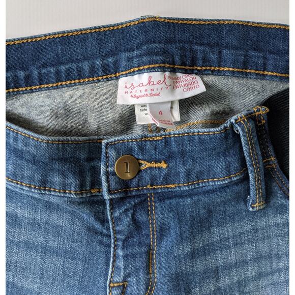 Isabel Maternity Skinny Crop Jeans Side Panel sz 4 - Picture 6 of 8